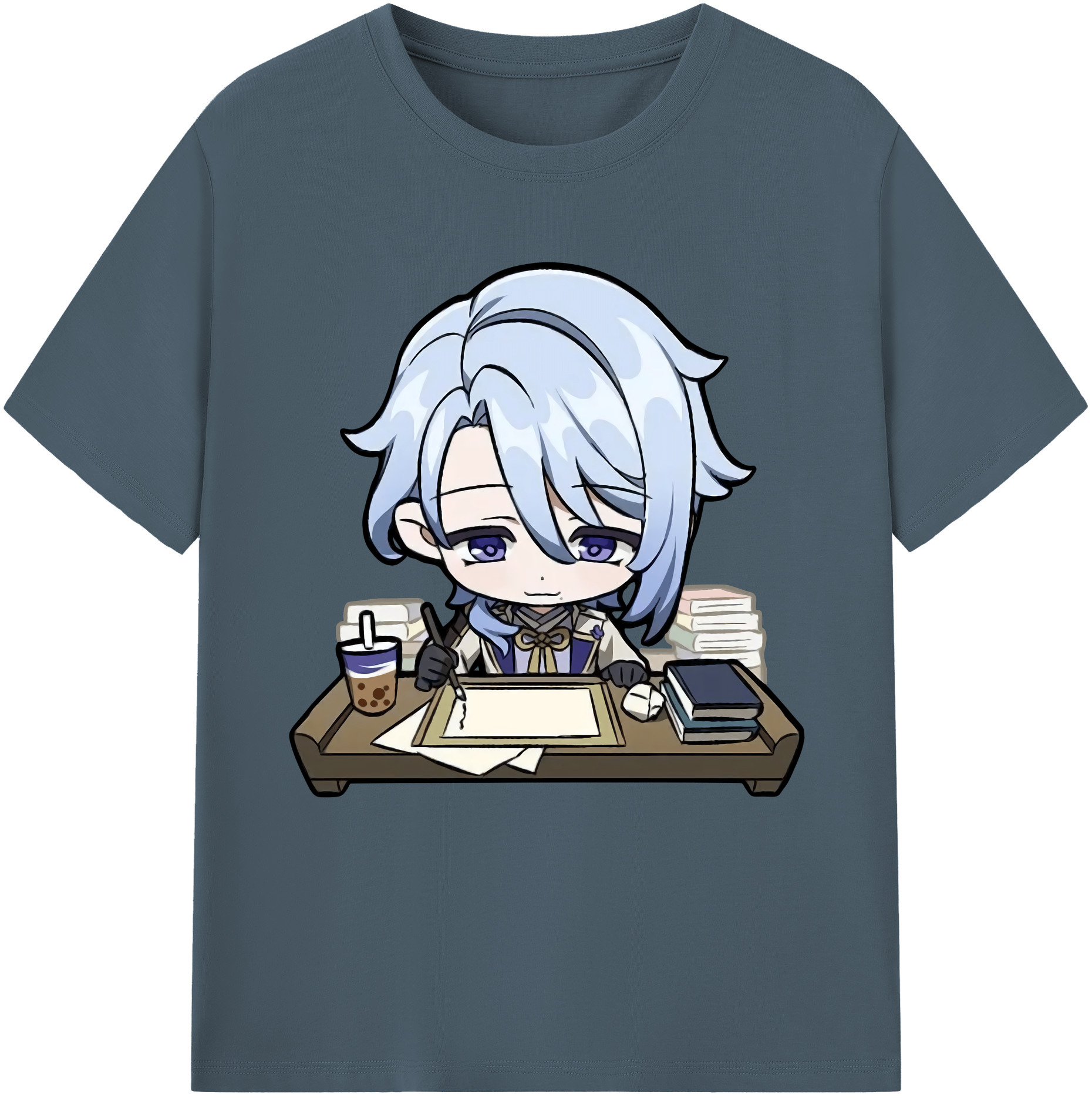 げんし神 神里綾人 かみさとあやと genshin Kamisato Ayato 綿100％半袖Tシャツ（フロントプリント）